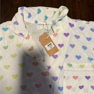 Colorful Heart Print Shirt